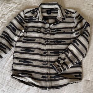 RVCA Men's Patterned Button Down Shirt - Black and Gray